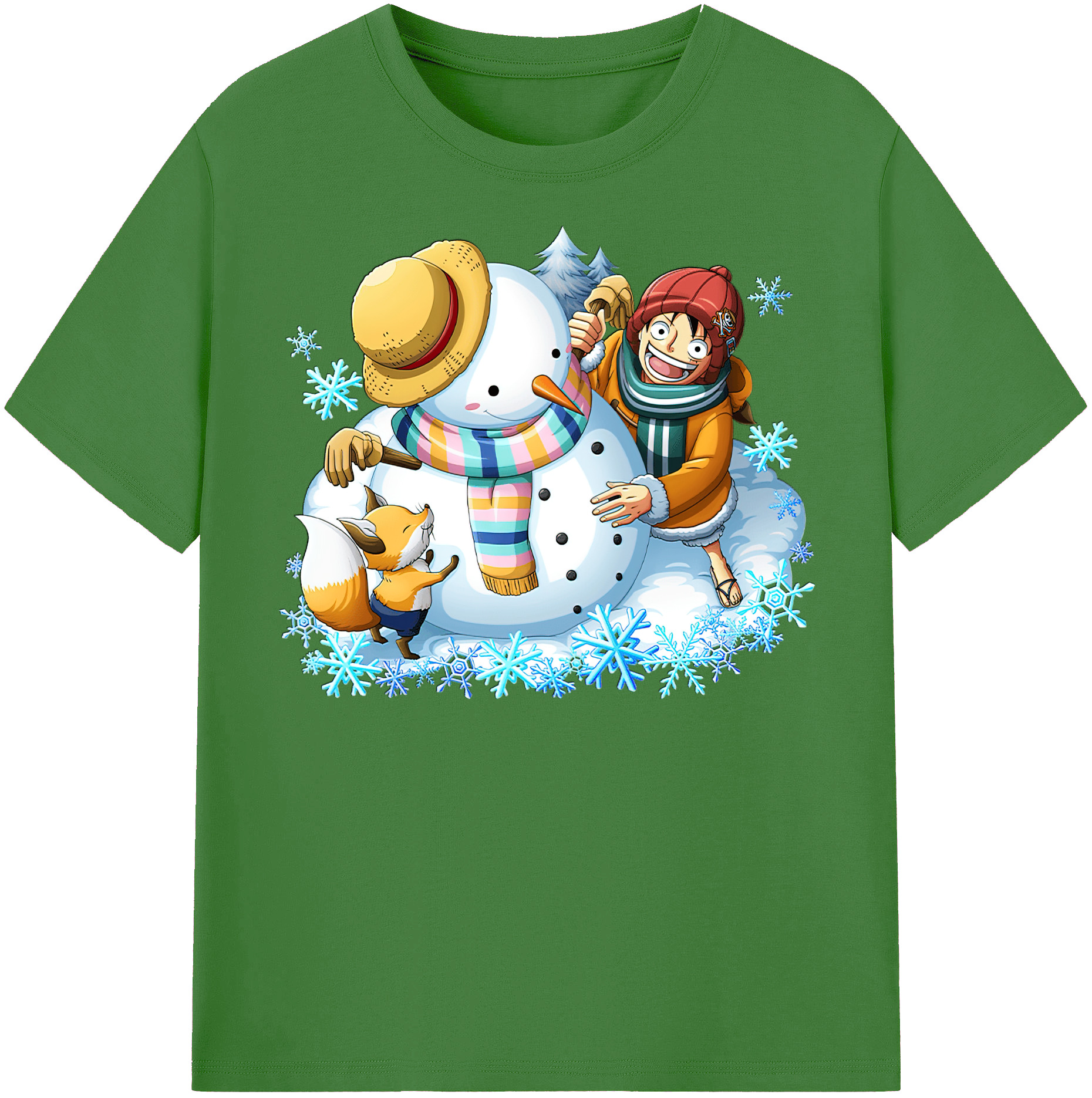 ワンピース モンキー・D・ルフィ ONE PIECE Monkey D. Luffy レディースカジュアルプリントTシャツ（綿100％）